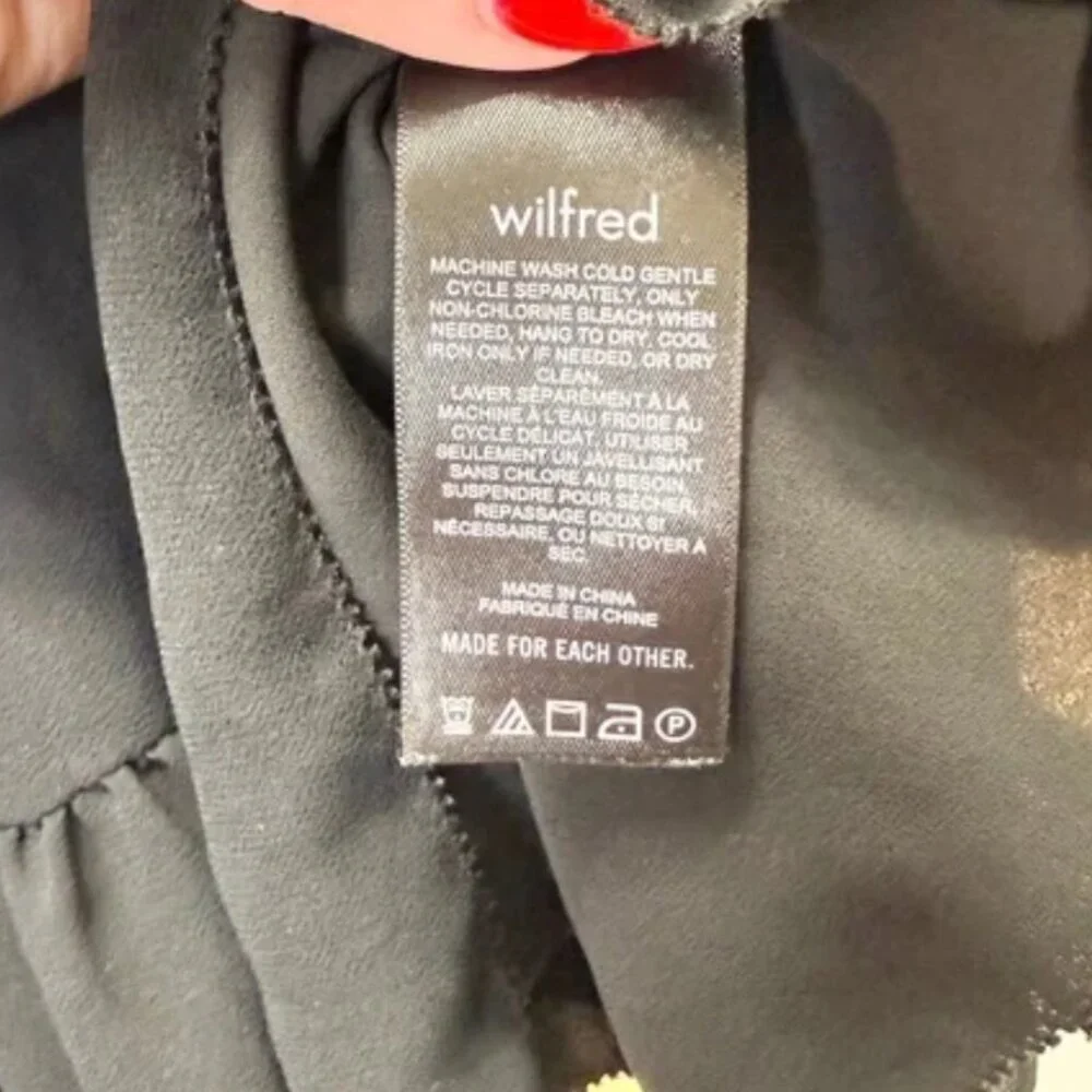 Aritzia Wilfred Tempest Mini Dress Black XS - Picture 6 of 7